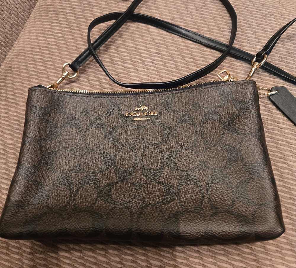 Coach Signature Brown Crossbody Bag